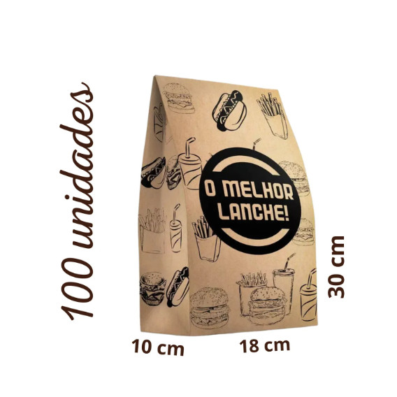 Saco SOS delivery 5kg kraft resistente alta qualidade 100un em Oferta na Shopee