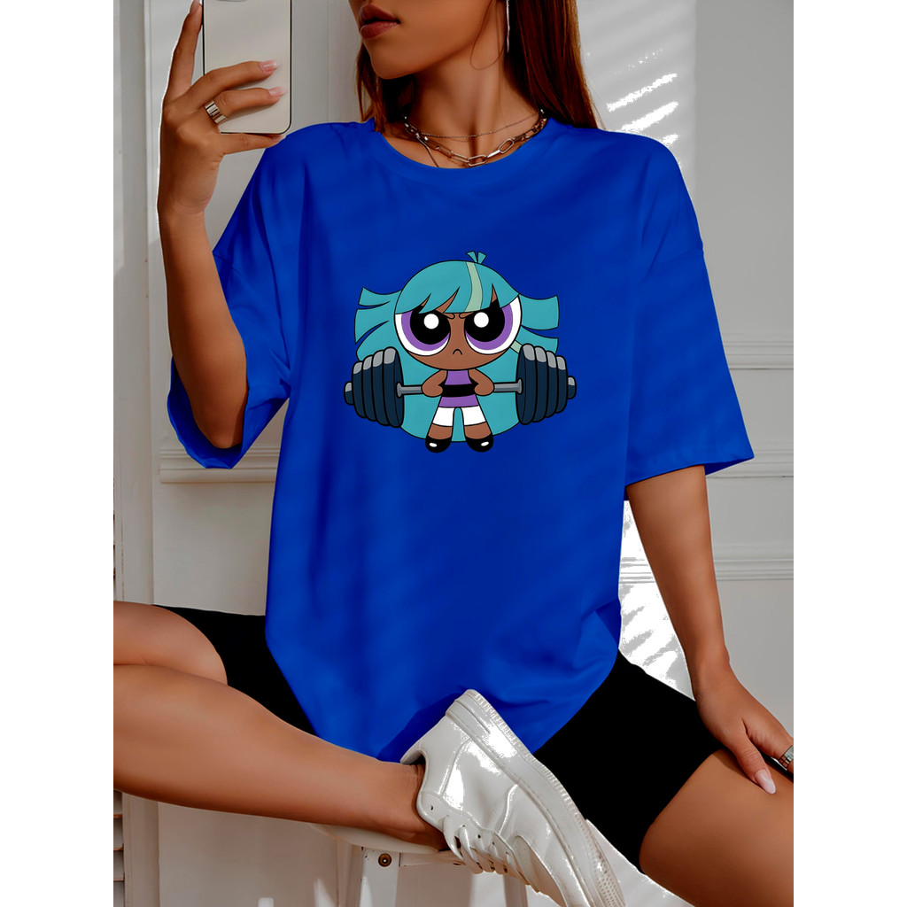 Camiseta Estrelinha Camisa Feminina Estampa Academia Super Poderosas Fitness 100% Algodão