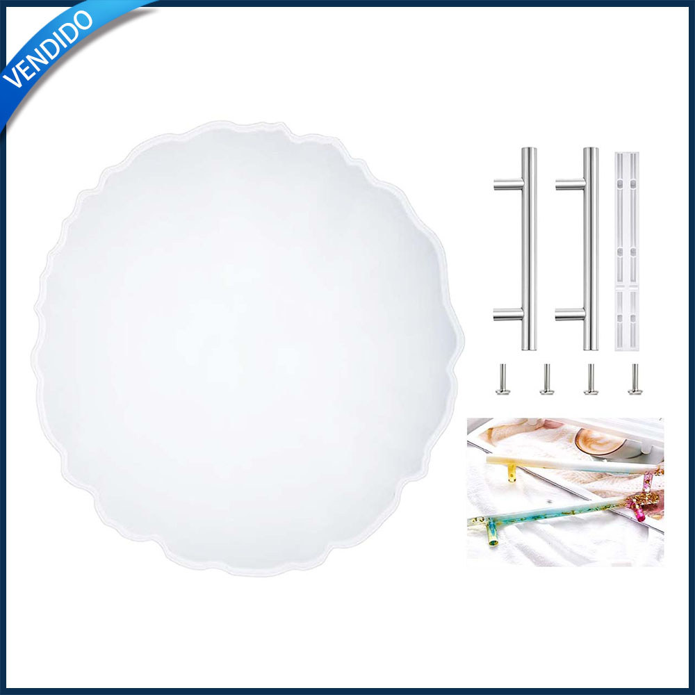 Kit Moldes de resina moldes para bandejas redondas moldes para alças reutilizáveis adequados para decoração DIY em Oferta na Shopee