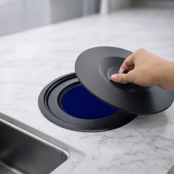 Lixeira De Embutir Pia Bancada 8 Litros Aço Inox Preta Black