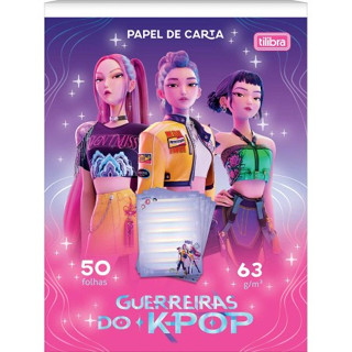 Bloco Papel de Carta Guerreiras do K-Pop Tilibra 50 Folhas 177x240mm em Oferta na Shopee