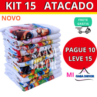 Novo Pano De Prato Estampado Bainha Com 15 Peças