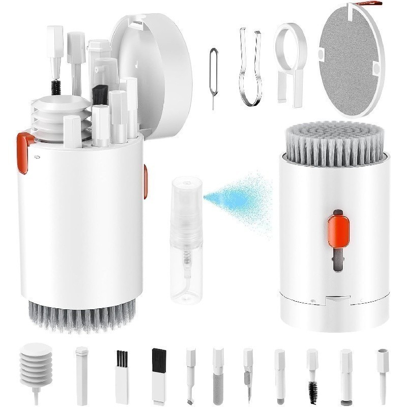 Kit De Limpeza 20 Em 1 De Tela Limpador De Teclado Com Escova Laptop Airpod Para Câmera Monitor De Computador De Mesa em Oferta na Shopee