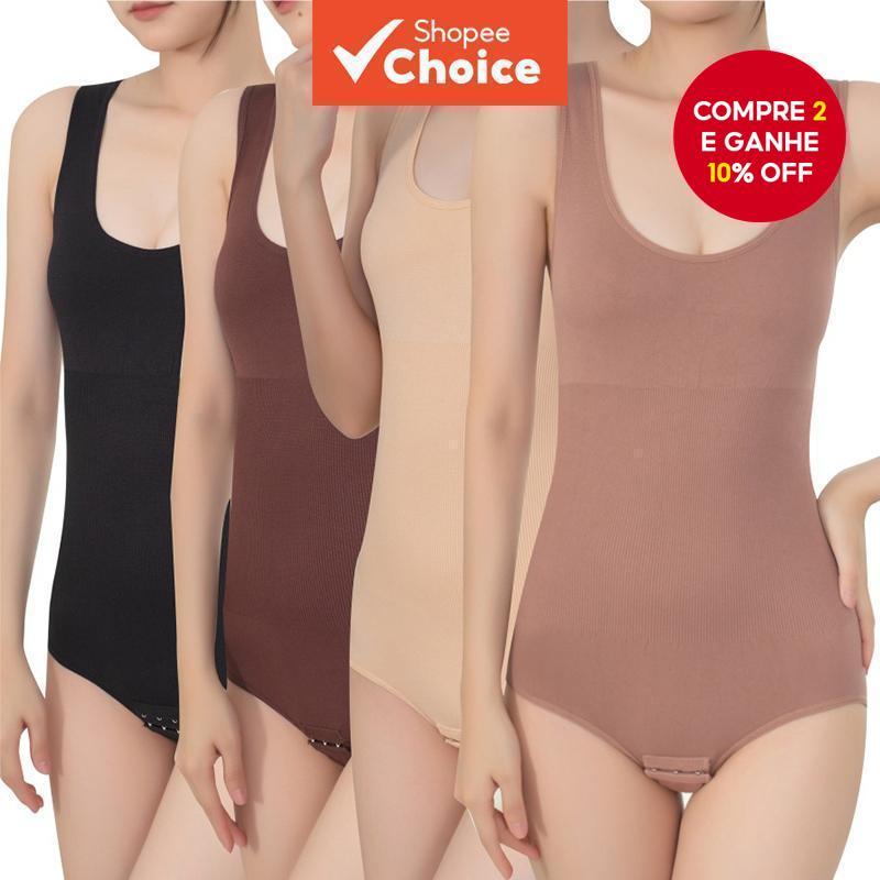 Fato de corpo sem costura, top tipo regata, espartilho, modelador de corpo feminino, macacão para controle da barriga.