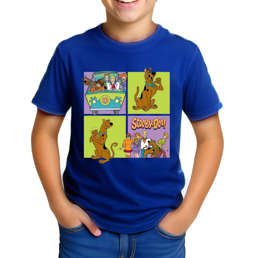 Camiseta  Scooby doo Infantil Juvenil Camisa Algodão Lançamento Tendencia Criança Cachorro Desenho