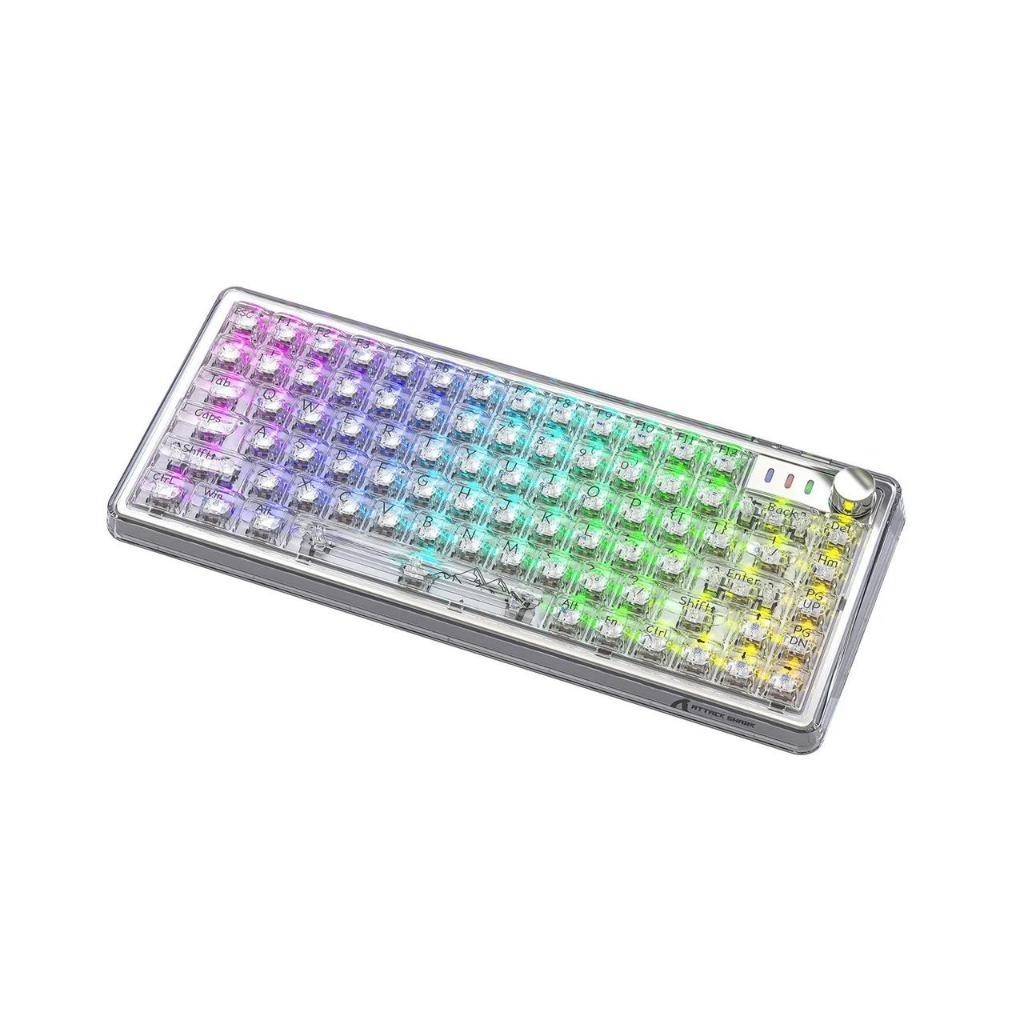 Mini Teclado Gamer Transparante RGB LED Bluetooth Sem Fio TE-BKL006