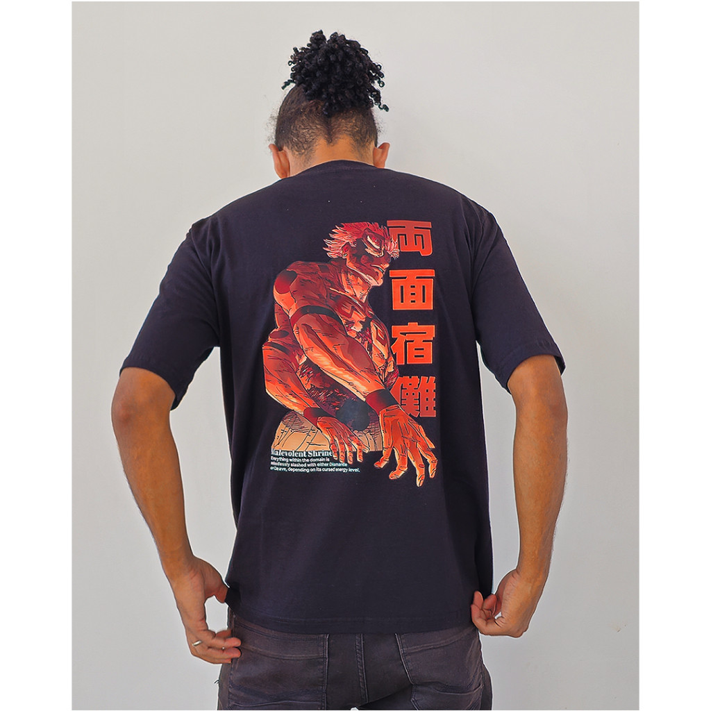 Camiseta Oversized Sukuna Anime Jujutsu Kaisen