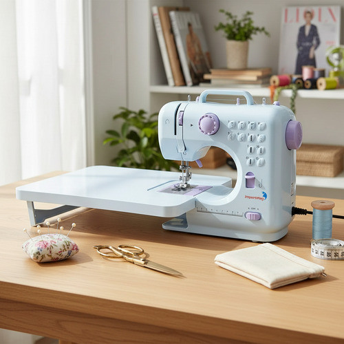 Máquina de Costura Elétrica Portátil 12 Pontos Com Mesa e Pedal 127/220 em Oferta na Shopee