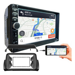 KIT CENTRAL MULTIMIDIA MP5 7 POL COM MOLDURA FIAT ARGO 2018 A 2020 em Oferta na Shopee