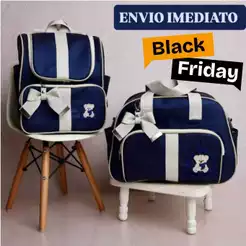 kit bolsa maternidade 2 peças Mamãe bebê menino/menina, mala Grande com Mochila Maternidade 2 em 1