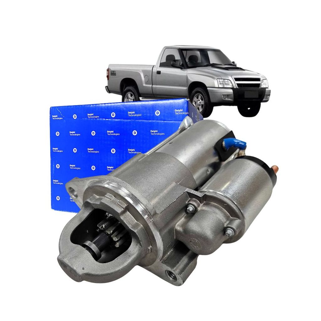 Motor Partida Arranque Para Gm S10 2.0 2.2 2.4 16v DOHC Após 2000 Delphi DR8000159P 93297653