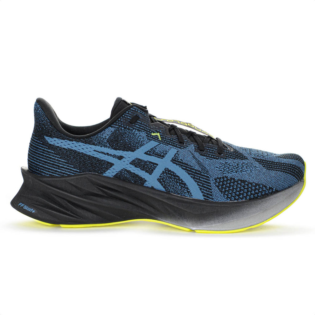 Tênis Asics Dynablast 5 Preto Azul e Verde Limão - Masculino
