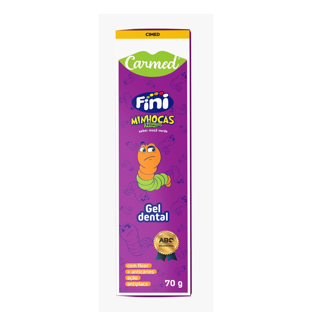 Gel Dental Carmed Fini Minhocas com Flúor 70g em Oferta na Shopee
