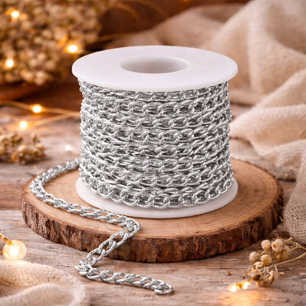 20 Metros Corrente Metal Premium Pra Bolsas Artesanato Acessórios e Cintos em Oferta na Shopee