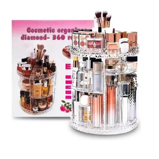 Organizador De Cosmeticos Giratorio Suporte Perfumes Maquiagem Redondo Ajustavel Armazenagem 3 Andares Acrilico Rota