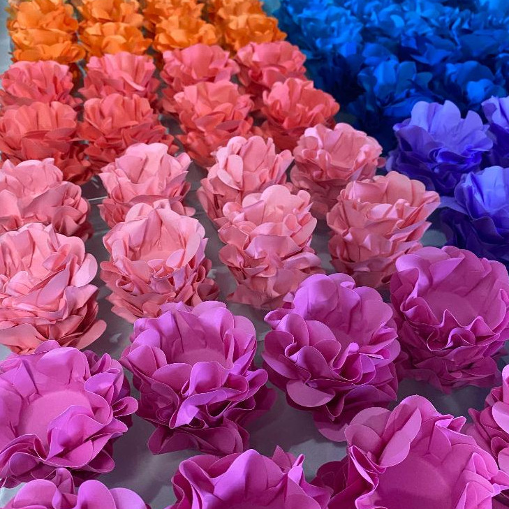 Kit 120 Forminha para Doces Finos Formato Flor Casamento/Aniversário/Batizado - Diversas Cores