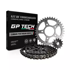 KIT TRANSMISSÃO RELAÇÃO GP TECH YES 125 / INTRUDER 125 S/ RETENTOR