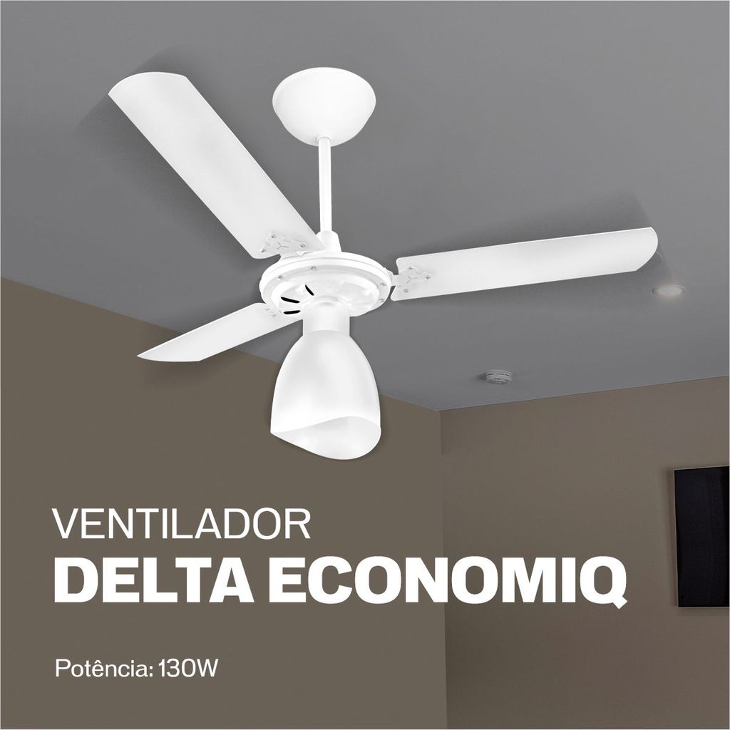 Ventilador de Teto Grande Turbo New Ventura Ventilador Preto 3 Ventilador Teto Quarto Moderno Silencioso — imagem 2 de 2