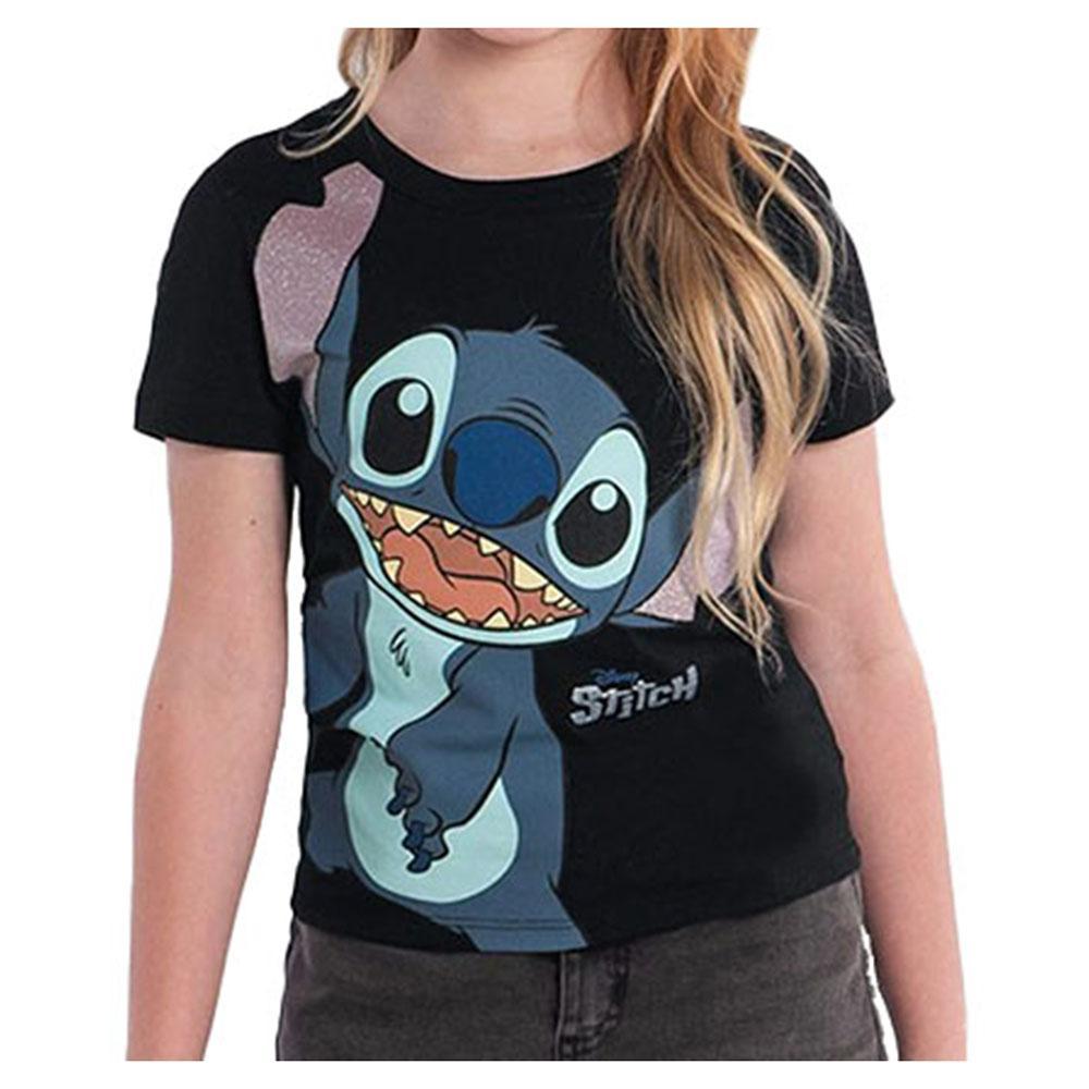 Camiseta Infantil Menina Brandili Stitch Preta - 26925