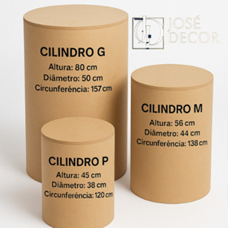Kit Trio Cilindros Reforçados MDF Decoração Festa Aniversário Eventos Casamento Pegue - Monte. em Oferta na Shopee