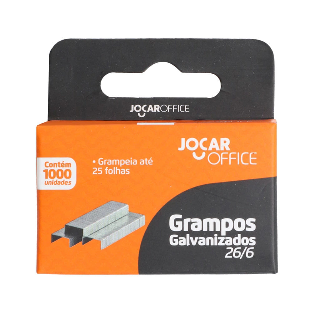 Grampo Galvanizado Leonora Jocar Office 26/6 com 1000 Unidades em Oferta na Shopee