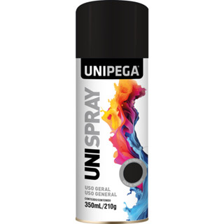 Tinta Spray Unipega Uso Geral Preto Brilhante 350ml – Secagem Rápida em Oferta na Shopee