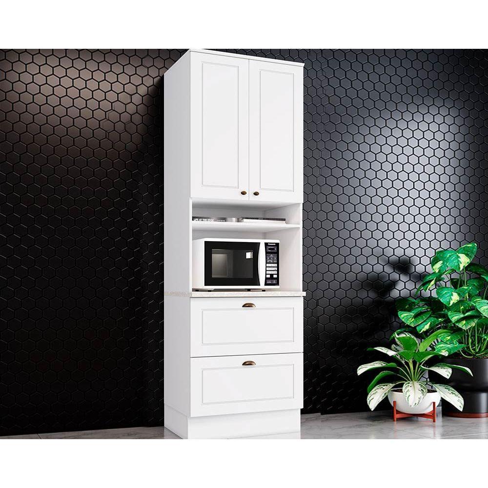 Torre Quente de Cozinha Paneleiro Americana c/1 Forno e 3 Portas c/1Basculante 71x20cm Branco - Henn em Oferta na Shopee