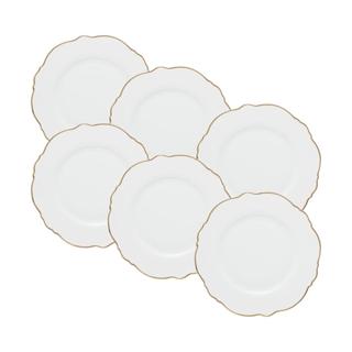 6 Pratos de Sobremesa Wolff Maldivas de Porcelana de Ouro em Oferta na Shopee