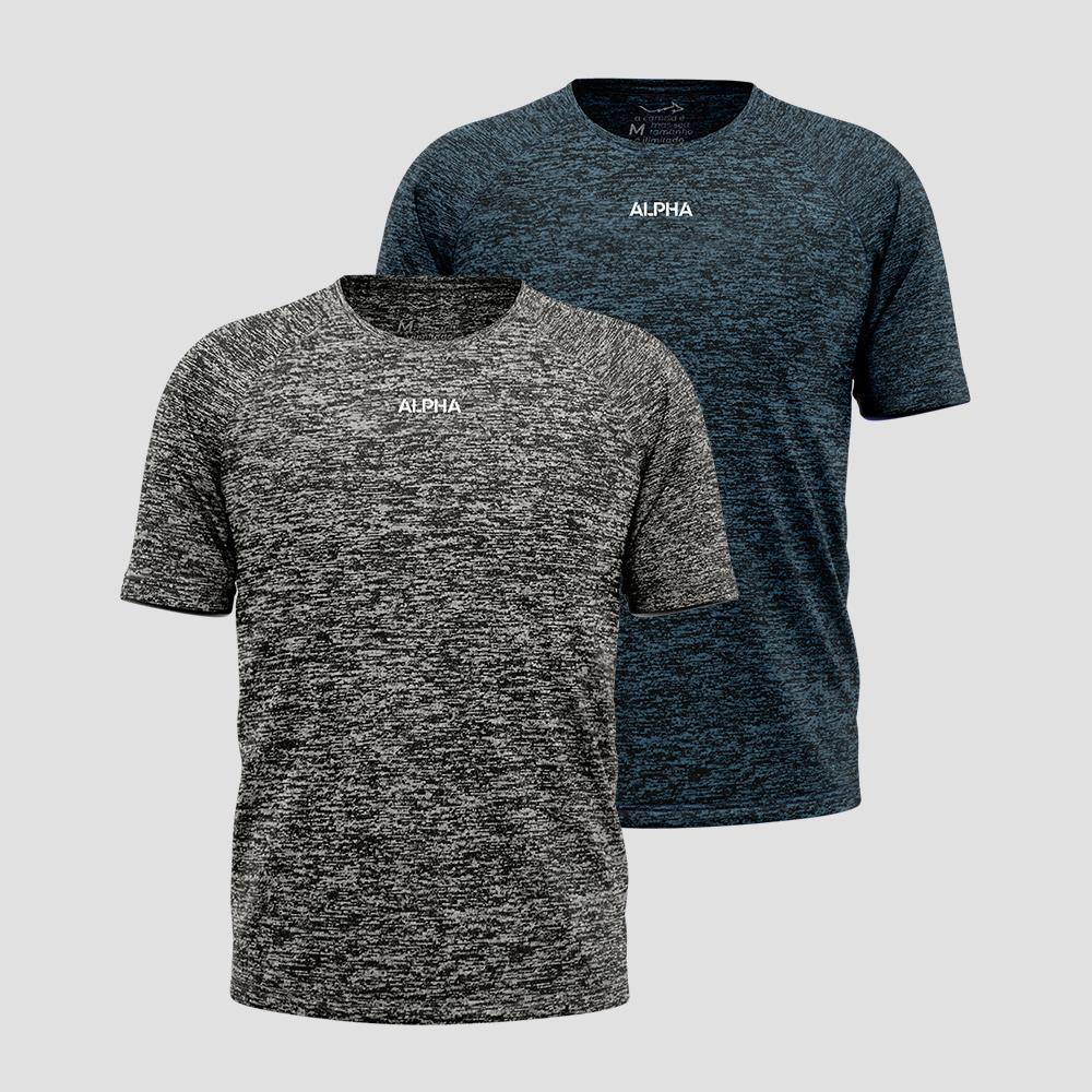 Kit 2 Camisetas Dry Alpha Co Masculina em Oferta na Shopee
