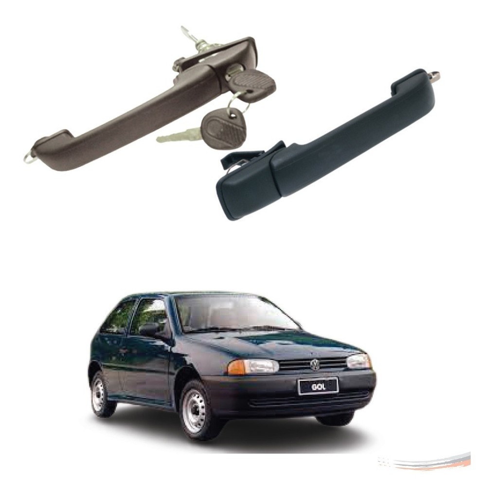 Par Maçaneta Ext Preta Maxion C/ Chave Gol Parati G2 96 A 0