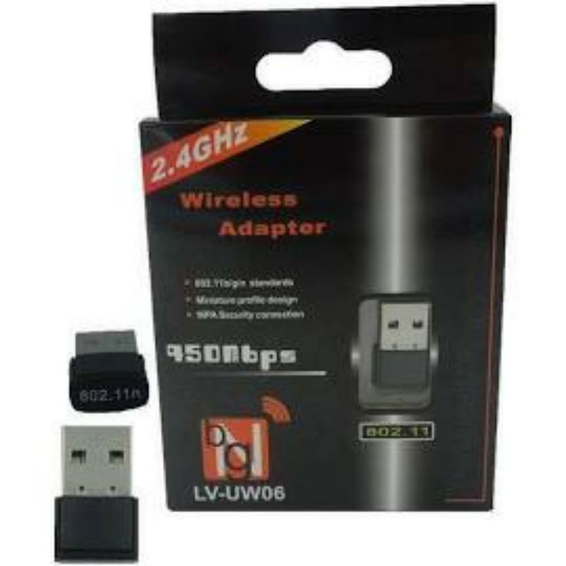 Adaptador usb wireless wifi 2.4GHZ 802.11 b/g/n nano