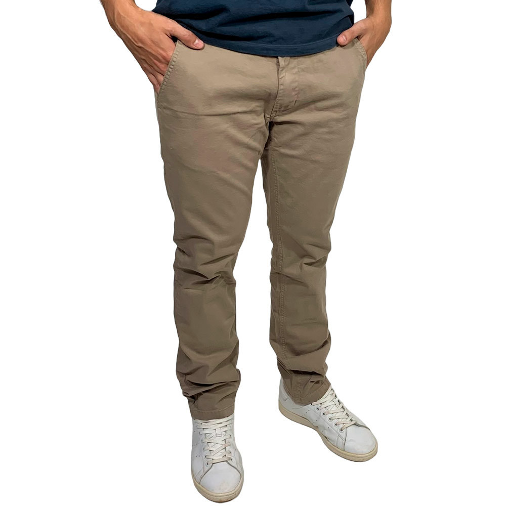 Calca Bege Jeans Lee Tradicional Original Com Elastano