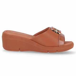 Tamanco Cecilia Anabela Médio Ocre em Oferta na Shopee