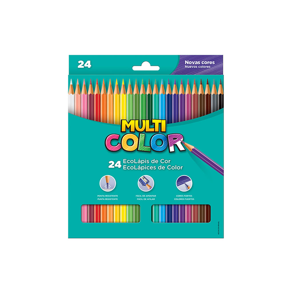 Lápis de Cor Faber-Castell Multicolor Super 24 Cores em Oferta na Shopee