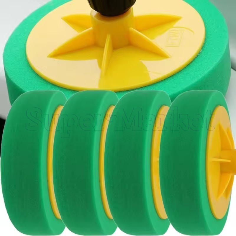 Rodas De Esponja De Polimento De Carro De 1/2 Unidades-Suprimentos De Detalhamento Automotivo-Multiuso , Durável-Almofad