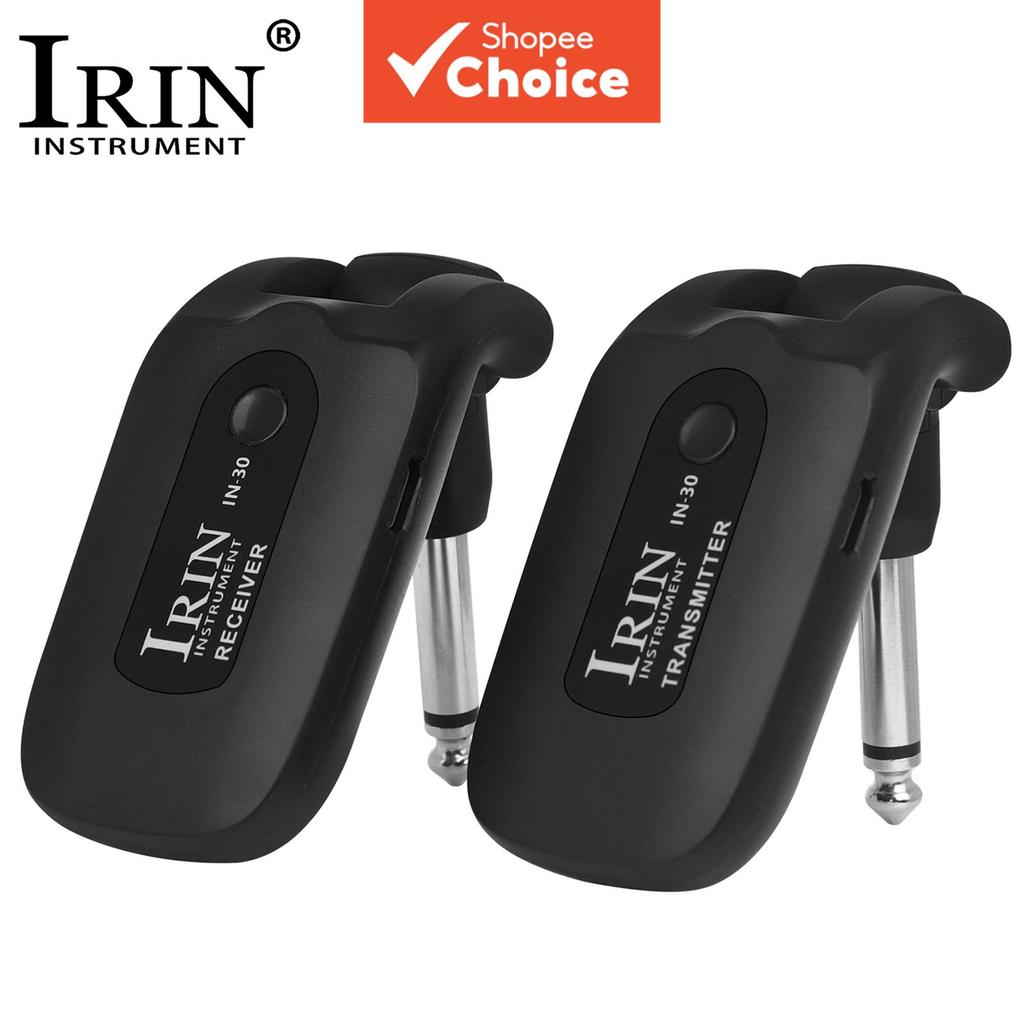 Sistema de Guitarra Sem Fio IRIN 2.4GHz - Transmissor e Receptor Sem Fio para Peças e Acessórios de Guitarra Elétrica e