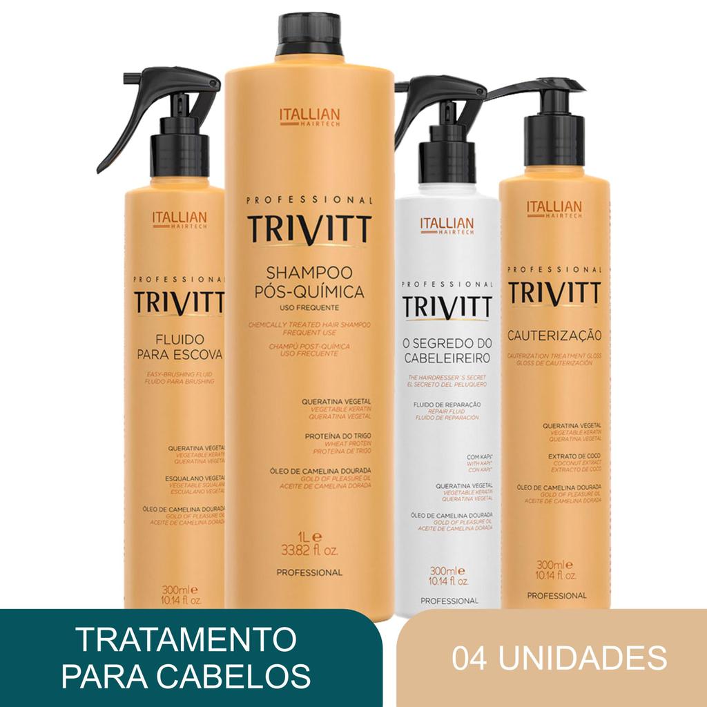 Trivitt Shampoo 1 Litro , Cauterização, Fluido, Segredo Cabeleireiro
