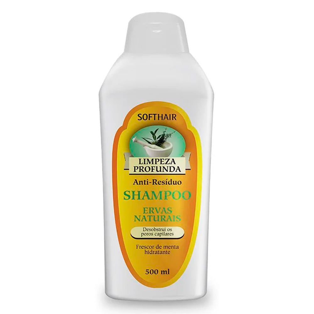 Shampoo Limpeza Profunda Soft Hair Ervas Naturais 500ml em Oferta na Shopee