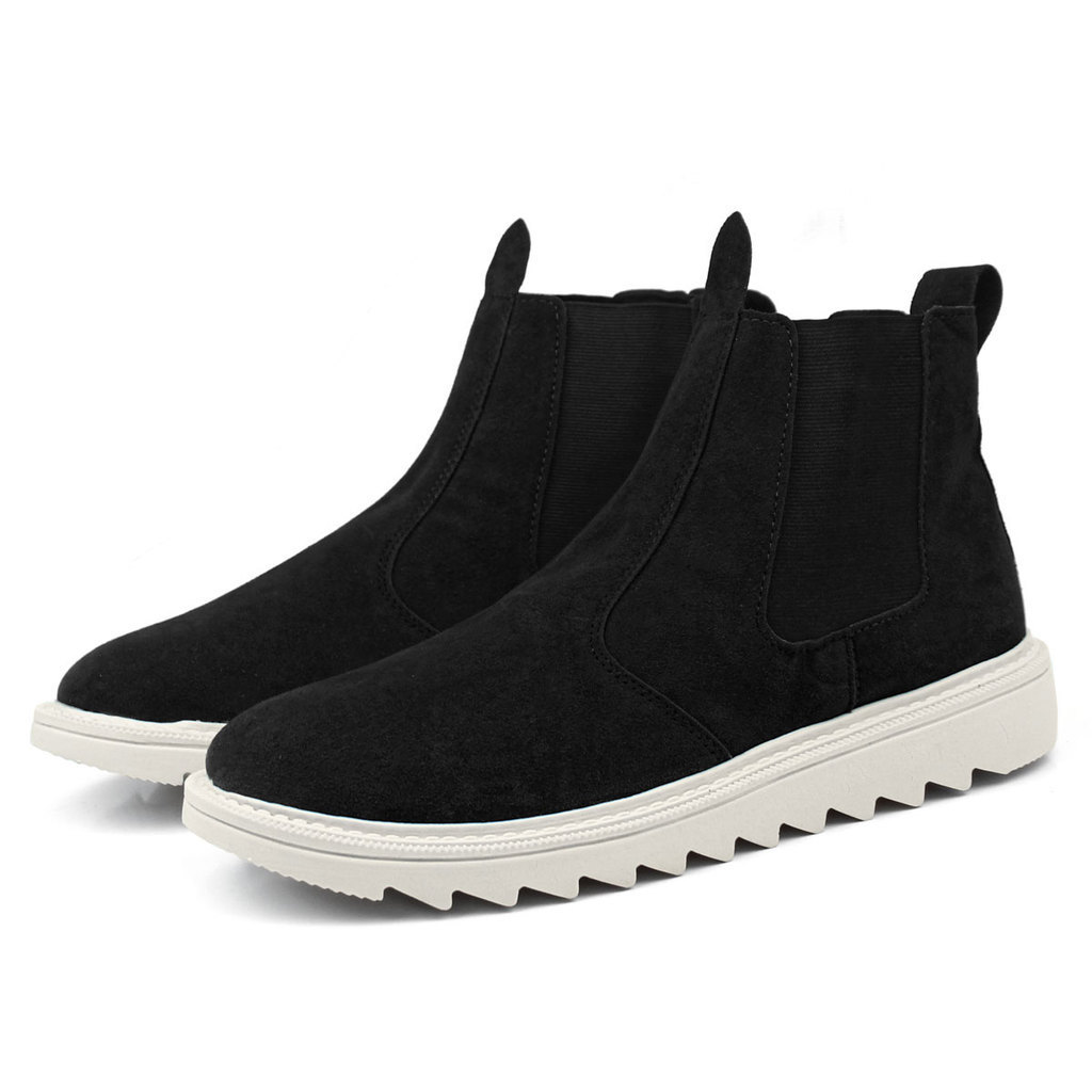 Bota Botina Chelsea Masculina Tratorada Em Camurça Estilosa Tendencia