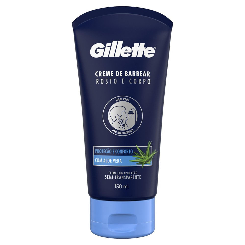 Creme de Barbear Gillette Proteção e Conforto 150ml em Oferta na Shopee