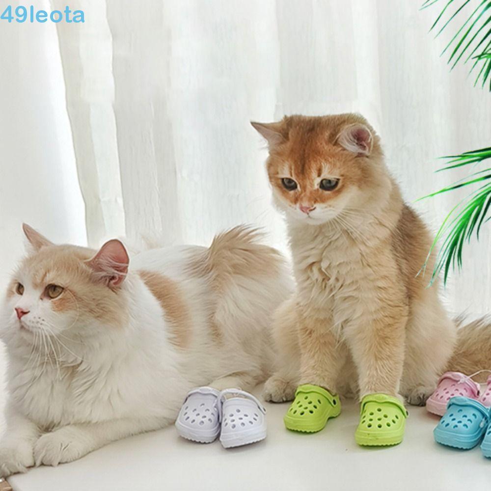 LEOTA 1 Par De Sandálias Para Animais De Estimação , Sapato Antiderrapante E Respirável Com Buraco Cães , Botas De Chuva
