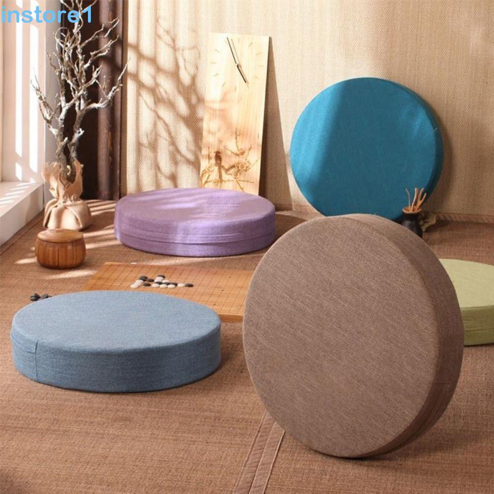 Imagem Almofada De Chão INSTORE Macia Redonda Tatami Meditação Sofá Cama Varanda Assento