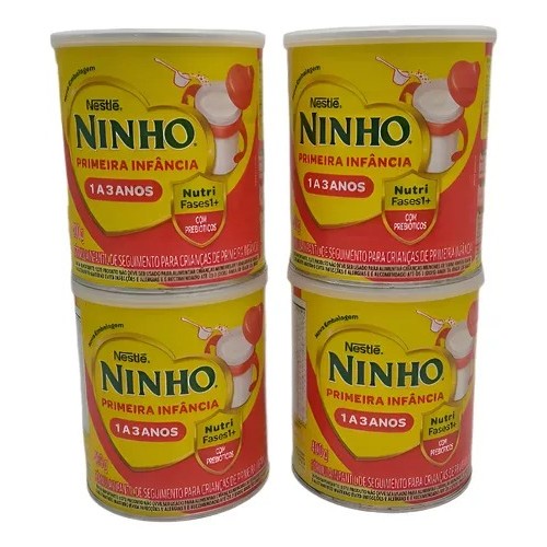 Kit Com 4 Fórmula Infantil Ninho De 1 a 3 Anos Nestlé - 400g