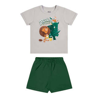 Conjunto Bebê Menino Estampado Moletom Elian Cinza em Oferta na Shopee