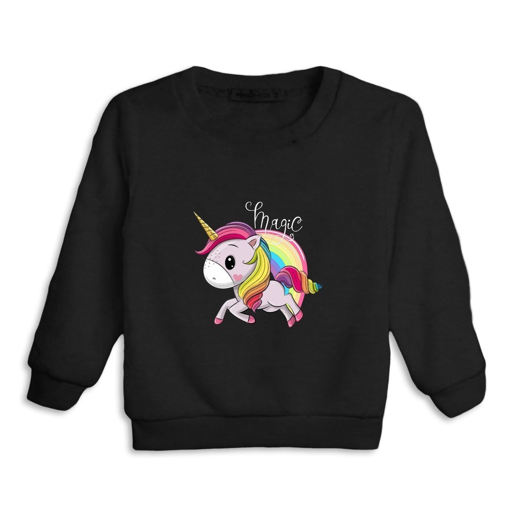 Blusa Moletom Infantil Gola Careca Unicórnio Magic Menino Menina Lançamento Envio 24h