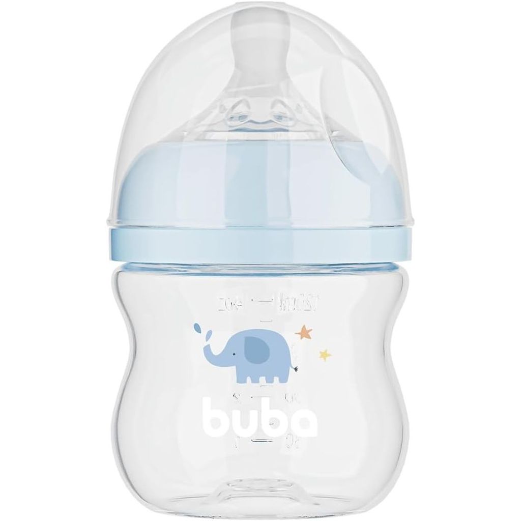 Mamadeira Easy Flow Elefante Azul 120ml Buba 17252
