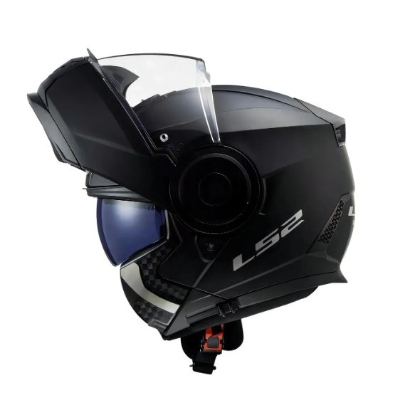 Capacete Moto LS2 FF902 Scope Escamoteável Robocop Preto