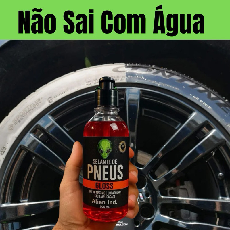 Pretinho de Pneus Alien Selante  NÃO SAI COM ÁGUA. Dura até 60 Dias.