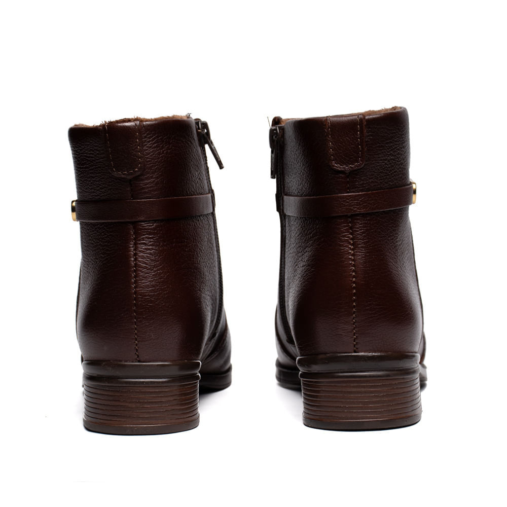 Bota Feminina Pegada Frontier Couro Marrom Pinhão