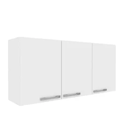 Armário Multiuso Aéreo 3 Portas Essencial Branco Branco